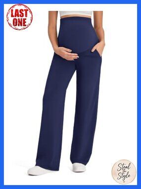 Maternity Over the Belly Pregnancy Work Pants Yoga Trousers